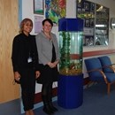 Happy customers with their fish tank!
